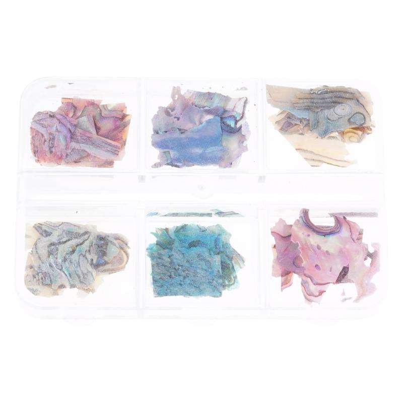 Colorful Irregular Abalone Seashell Slice Fragments Abalone Nail Slices 3D Nail Sequins Nail Charms Nail for Shell Piece 1