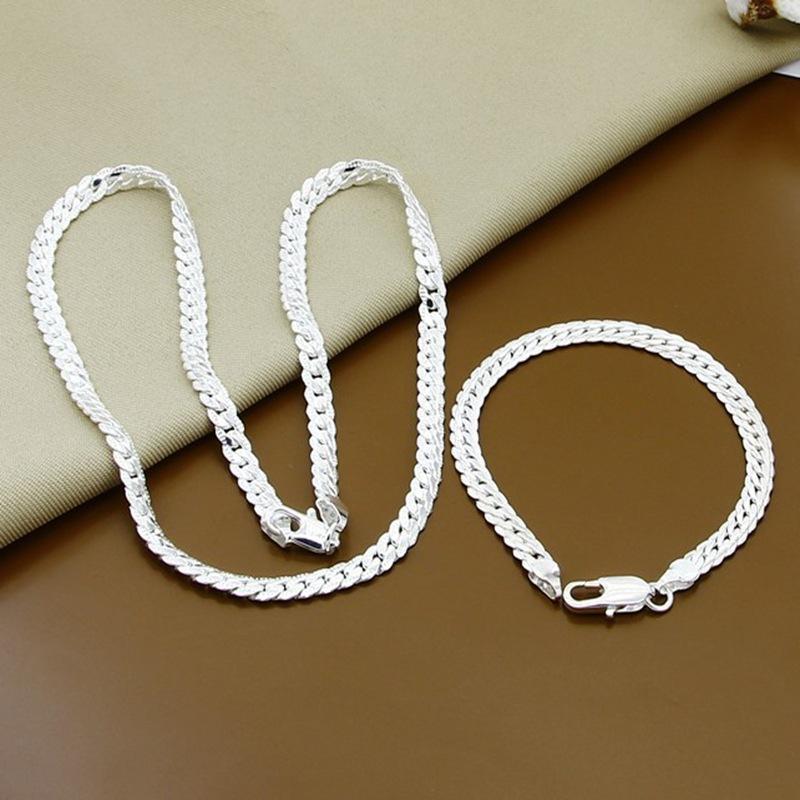 Full Side Necklace Bracelet European and American Jewelry