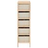 VidaXL Étagère de rangement 5 paniers tissu Bois de cèdre Beige