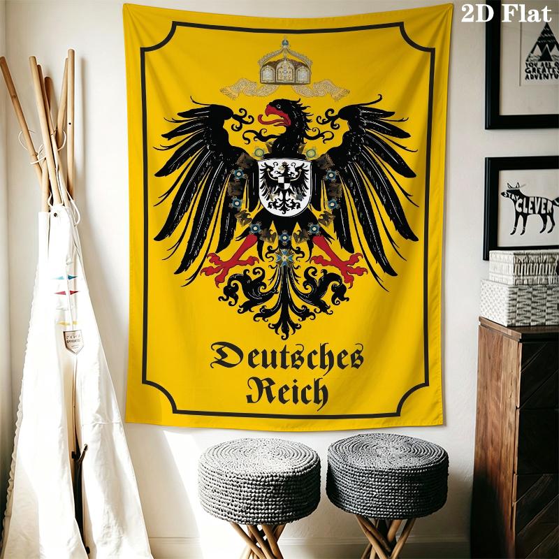 German Empire Wall Tapestry Aesthetic Wall Hanging Printed Fabric Blanket Decorative Tapestries for Bedroom Living Room Home Decor