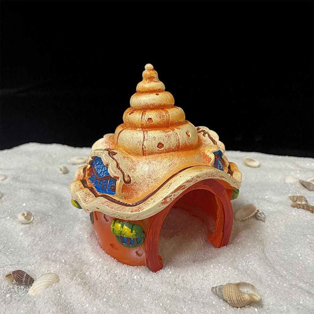 Resin Fish Tank Decor Figures Simulation Mushroom Conch House Fish Shrimp Hiding Cave Shelter Aquarium Landscaping Decor Accesso