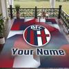 Custom Text Printed Rug Bologna FC Non Slip Floor Carpet For Home Room Decor