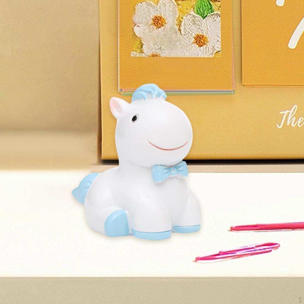 Mini Horse Figurine Cupcake Cake Topper Animal Model Statue Decor for Bedroom