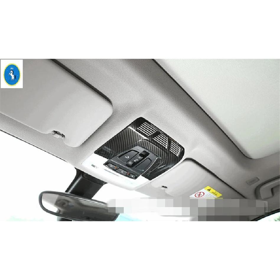 For BMW X1 F48 2016 - ABS Car Front Seat Reading Lights Lamps Decor Frame Interior Accessories Cover Trim Carbon Fiber Look