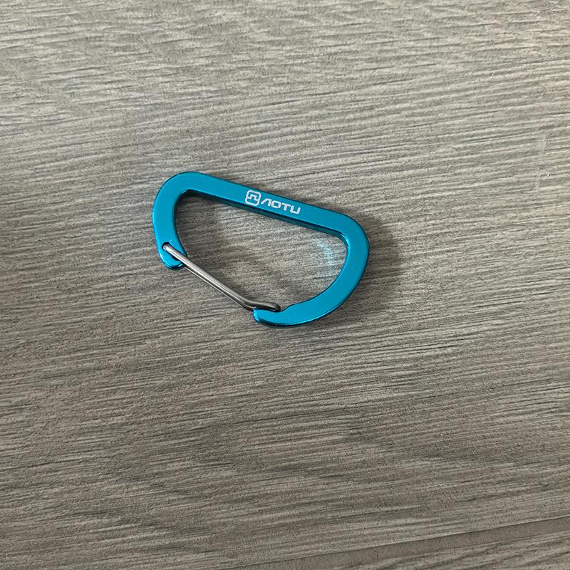 Nuovo D-Shaped No. Portachiavi moschettone a 5 fili d'acciaio – Lega di alluminio leggera per zainismo all'aperto.