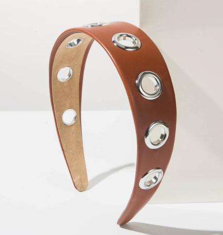 Hip Hop Wide Fabric Headband in Coffee Brown, Versatile Fashion Hair Accessory for Everyday Wear