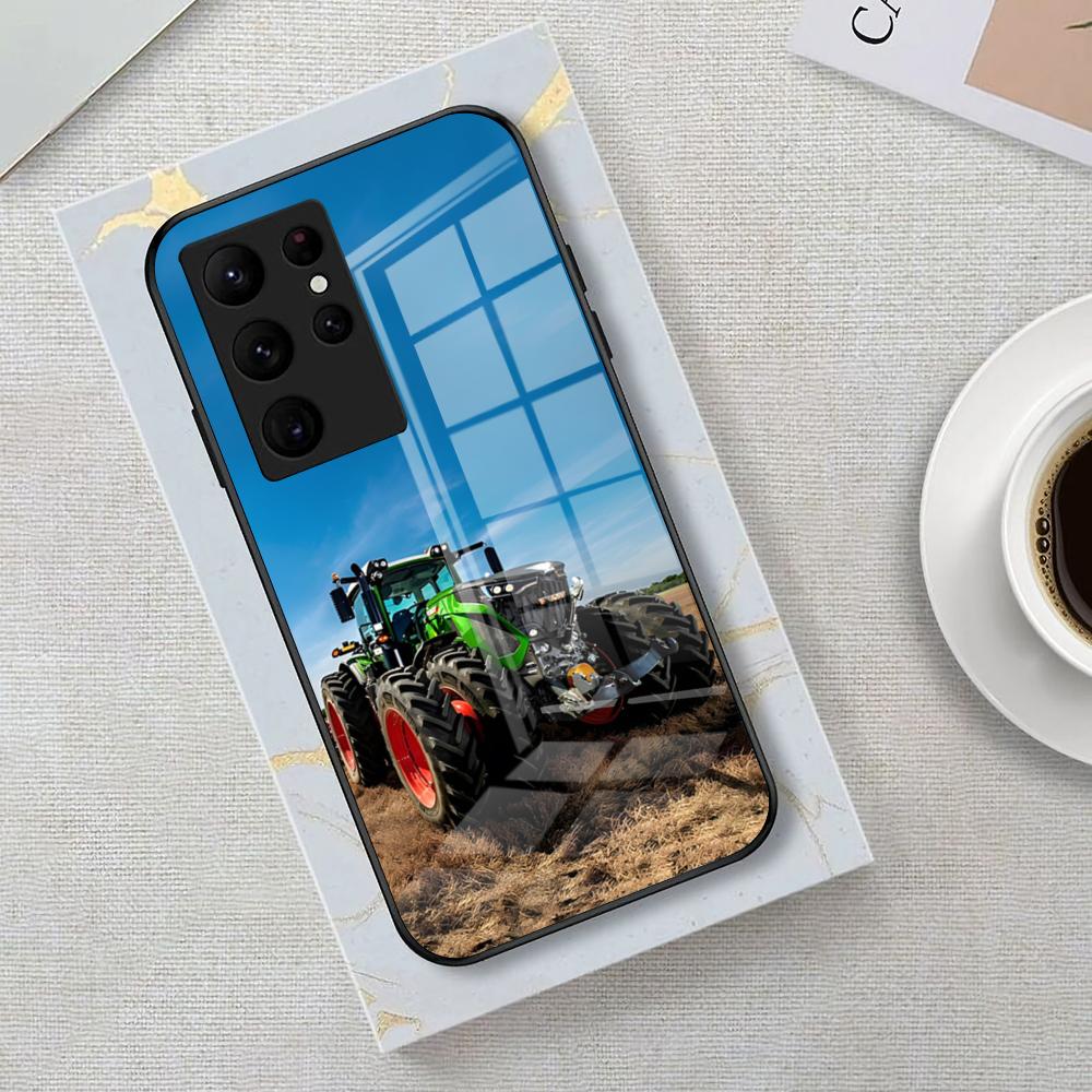 Machinery FENDT Phone Case For Samsung S26 S25 Edge Ultra 23 22 21 20 Ultra Plus S24 Fe Glass Cover