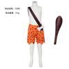 Fred Flintstone Kids Costume Set Halloween Role Play Shorts Outfit Orange