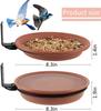 Wall Hanging Bird Feeder Bowl Tree Mounted Bird Bath Spa Include 2 Bird Trays Metal Rings and Screws