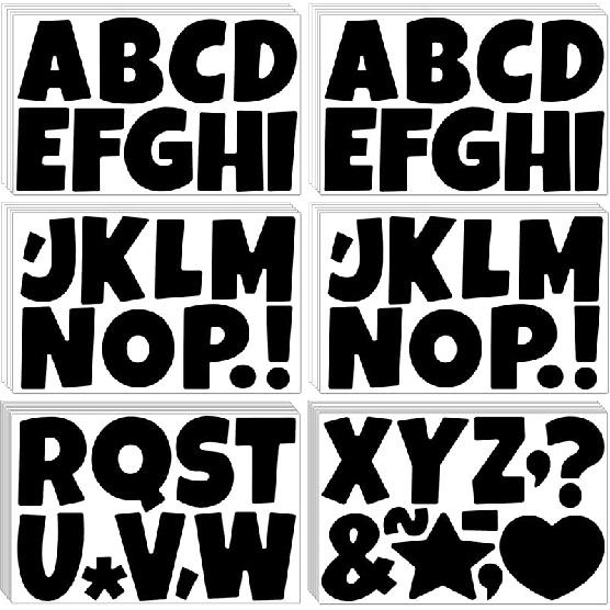 117 Pcs Bulletin Board Letters Large Letter Stickers 4 Inch Self Adhesive Vinyl Waterproof Alphabet Stickers for Poster Board Letters Mailbox
