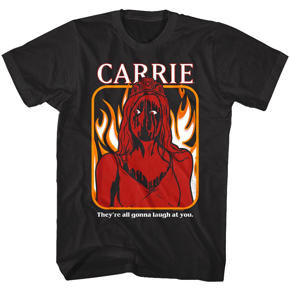 Carrie They re All Gonna Laugh at You Men T Shirt Horror Movie Fire Blood Top S