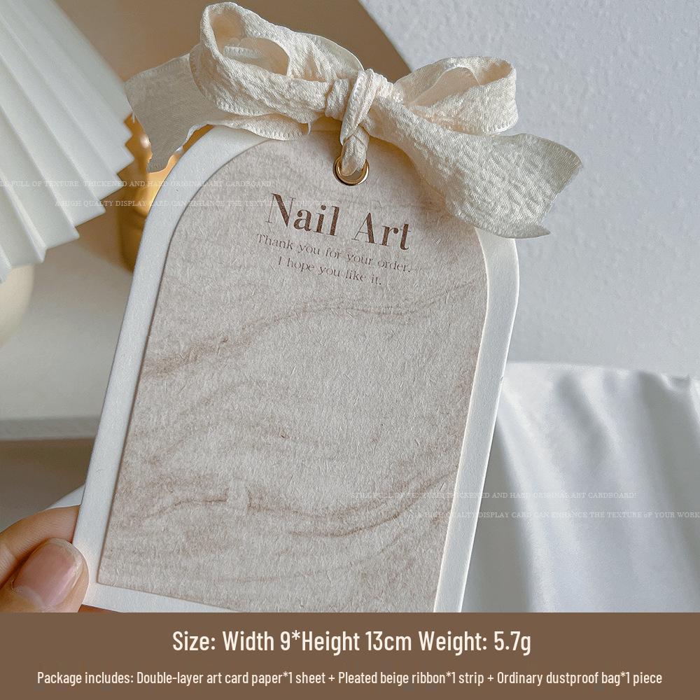 INS Style Dustproof Nail Display Card - Thickened, Wearable, Special Packaging for Nail Salons