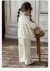 Spring 2026 Baby Girl Three-Piece Set: Flare Pants, Printed Top, and Jacket