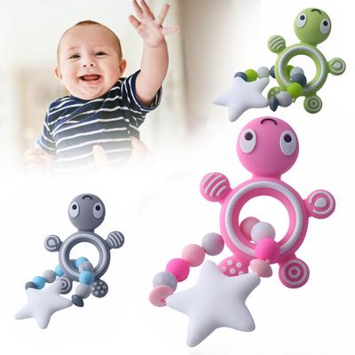 Silicone Baby Teether Molar Toy Cartoon Turtle Shape Teether Pendant Baby Care
