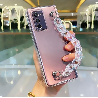 Luxury Fashion Diy Laser Portable Hand Chain Bracelet Case Cover For Samsung Galaxy Z Fold 2 Fold3 5g Zfold 4 Hard Pc Back Case