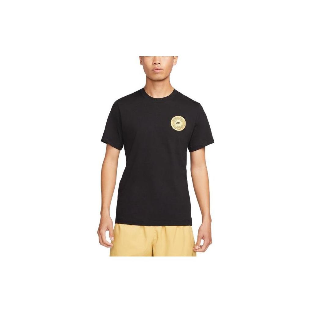 Nike T Shirts Men's Black Crew Neck Moderate Straight Fit FB9773-010