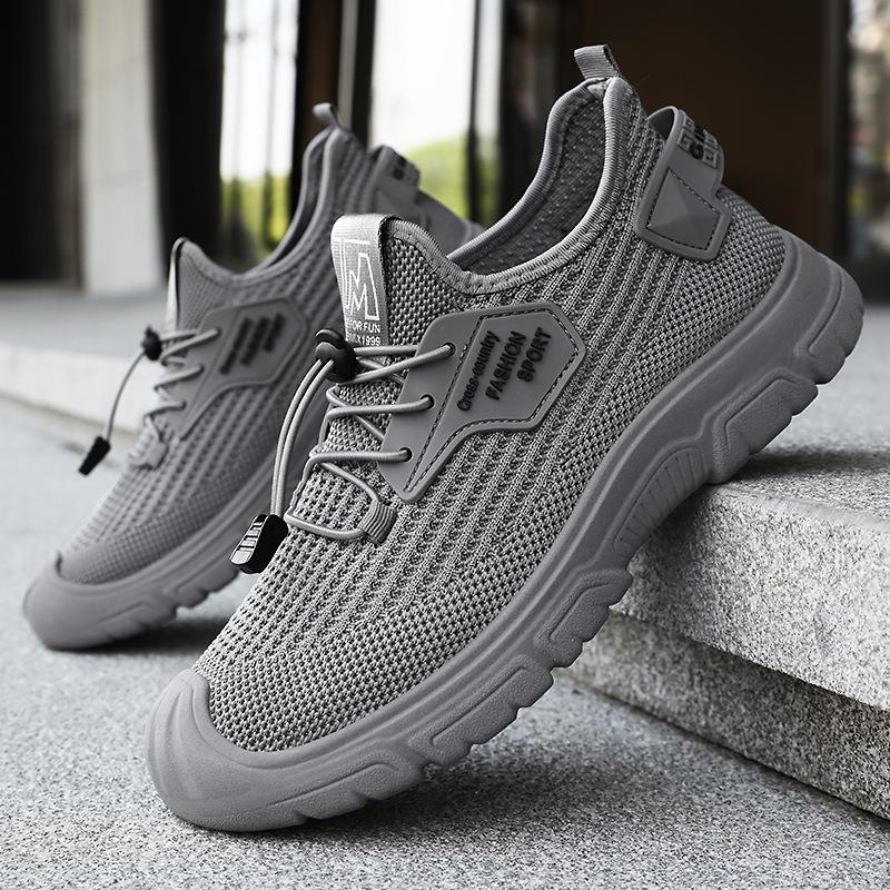 Men's Shoes Fly-woven Casual Shoes Summer New Breathable Sports Shoes Comfortable Versatile Shoes Men's Mesh Elastic Single Shoes