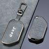 For Jeep 2 3 4 Buttons Zinc Alloy Leather Car Key Case Cover For Jeep Gladiator JT Sahara JLU Wrangler JL Rubicon 2018 2019 A