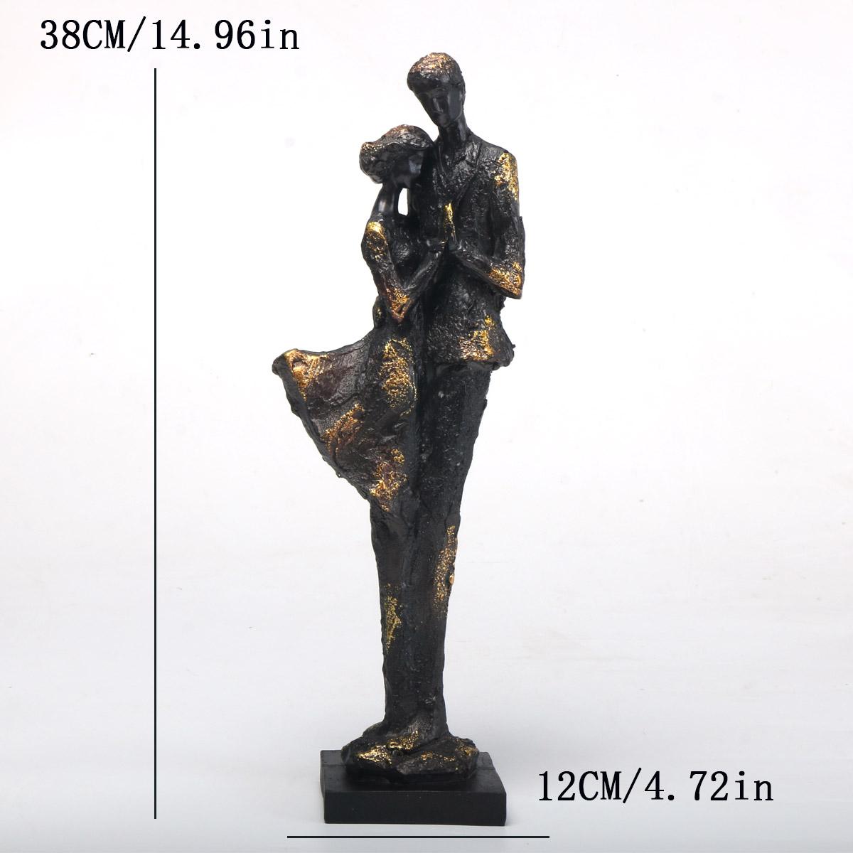 

1 шт. Современная абстрактная смоляная скульптура пары, Минималистичная статуэтка искусства любви, Декоративная фигурка для гостиной, Для дома и улицы