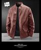Men's Slim Fit Genuine Leather Jacket with Stand Collar and Velvet Lining - Casual Motorcycle Outerwear