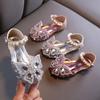 Sandali per Bambine Primavera Estate Bambini Strass Farfalla Vestito Sandali Bassi Moda Casual Principessa Perla Scarpe Singole
