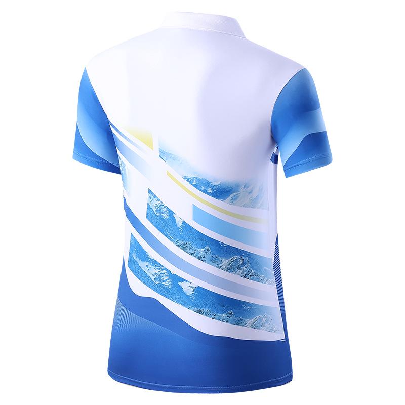 Men's Short Sleeve Polo Shirt - Chinese Flag, Taekwondo Team Uniform, Sports Training Apparel with Printed Logo