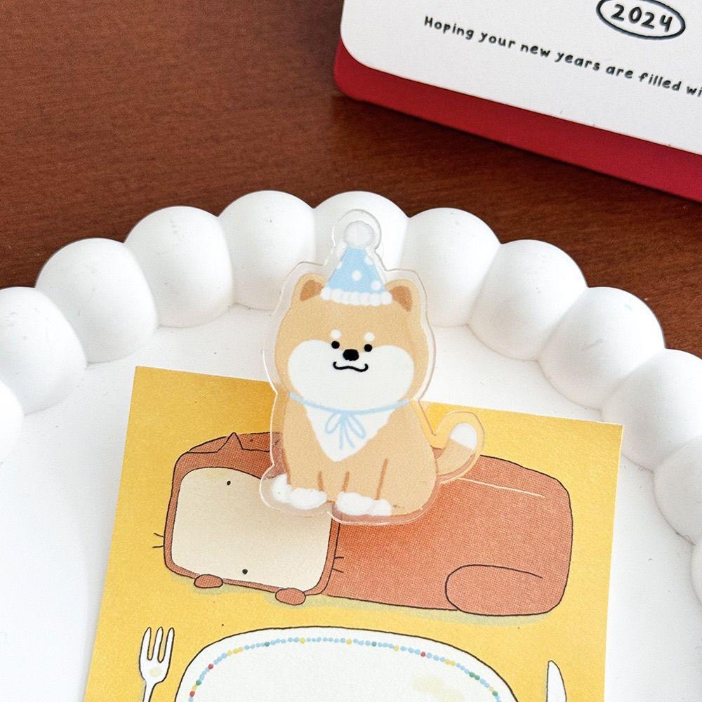 Cute Cat Acrylic Clip Sealing Long Tail Binder Clip Scrapbook Note Paper Clips for Student Kawaii Stationery Gift