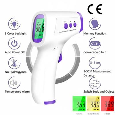 Berührungsloses Infrarot-Stirnthermometer mit LCD-Display, tragbare digitale Temperaturpistole