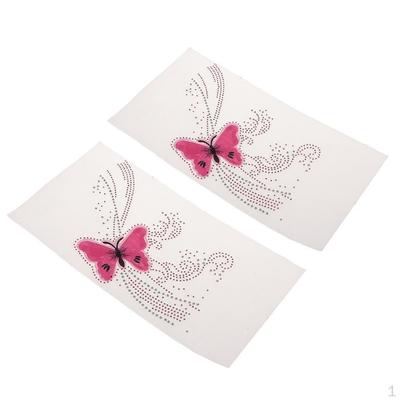 2 Pezzi Toppe Trasferibili Strass Applique