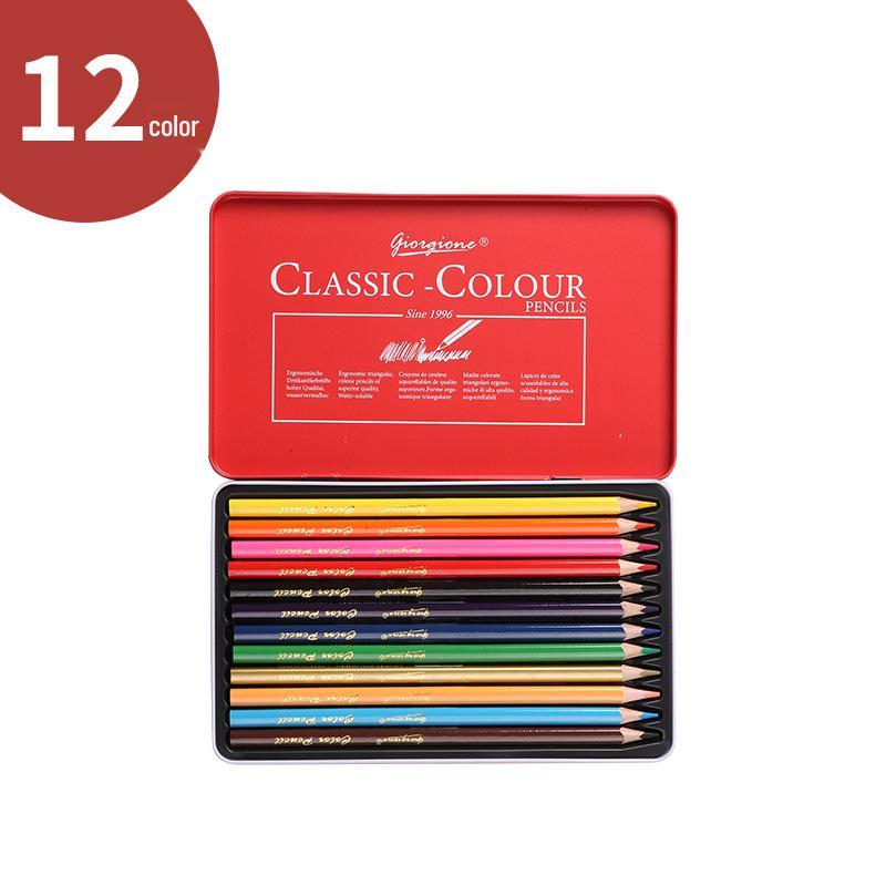 Giorgione 36/72 Oil-Based Triangular Colored Pencils Set for Students, Thick Barrel, Cartoon Design.