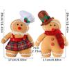 Festive Plush Fabric Couple Doll Decoration for Christmas Soft Material Ornament for Holiday Table and Office Desktop Display
