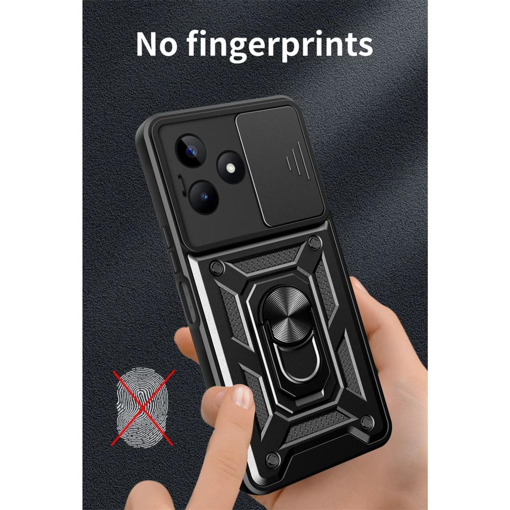 For Realme C53 4G Case Slide Camera Protect Armor Case For Oppo Realmi Realme C53 C 53 RealmeC53 Magnetic Holder Ring Cover