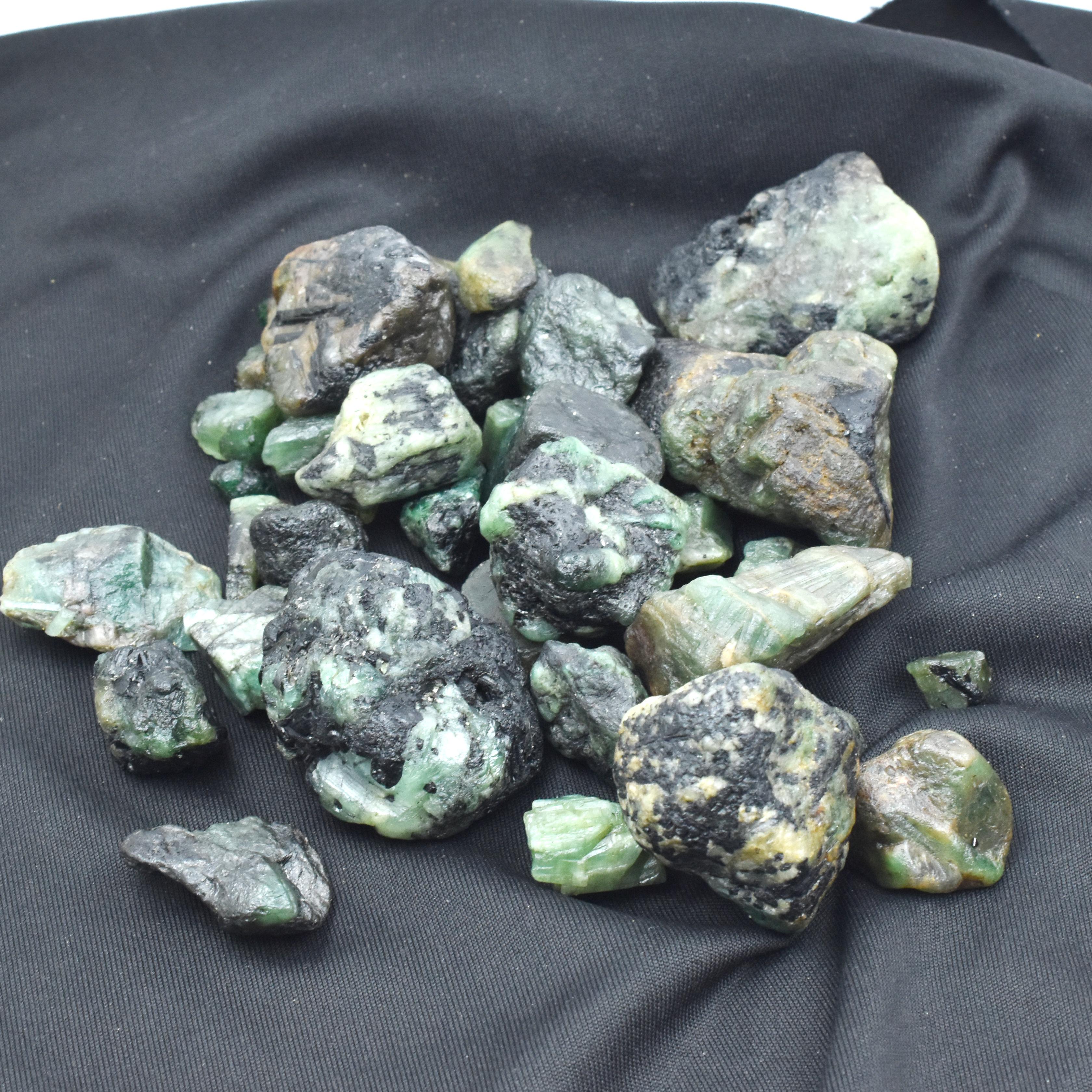 

966 Ct Natural Lot Green Emerald Rough Earth Mined CERTIFIED Loose Gemstone LR-52-SA