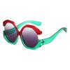 Fashionable Hip Hop Sunglasses for Women Men Stylish One-Piece Metal Shades Outdoor Sun Protection High-End Look
