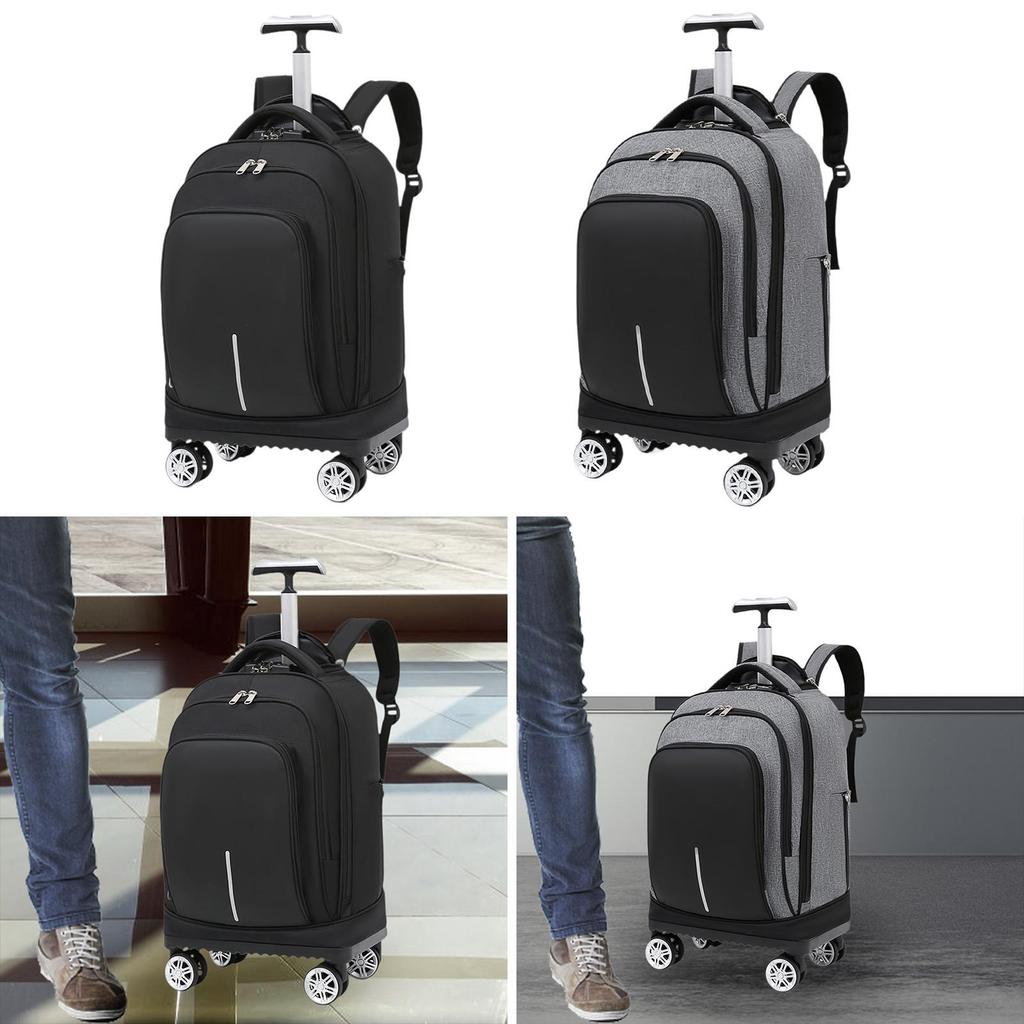 Rolling Backpack Large Capacity Wheeled for Overnight Travel Adults