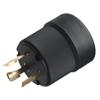 Black Locking Male Plug Polycarbonate Power Inlet Durable Generator Plug  Diesel Generators