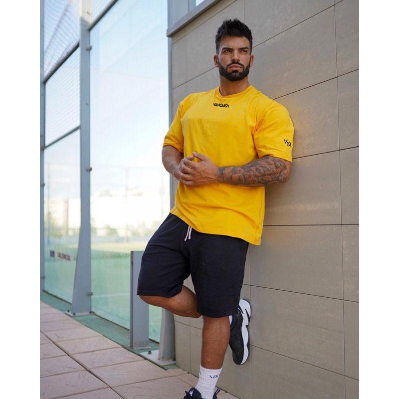 European and American Loose Male Brother Casual Muscle Cotton Short Sleeve