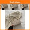 Chic Stylish Women's Spring Season Woven Shoulder Bag Medium Khaki Crossbody Purse