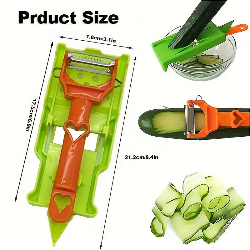 1pc Pelador Heavy Duty Manual Food Processor Peeler, Heavy Duty Plastic ,Sharp Blade, 2 in 1 Vegetable/Fruit Slicer and Peeler