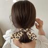 Kaninøre Hårring Leopardtrykk Glatt sateng hårslips Høy elastisk hodebunnsbeskyttelse Hår Scrunchie Hårtilbehør