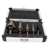 5PCS Step Drill Bit Set HSS Metric Straight Flute Drill for Drilling Steel Plate