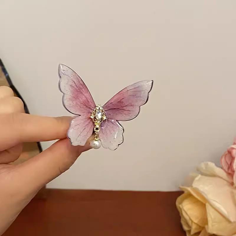 Retro Butterfly Extra Large Hair Clip - High-End Duckbill Hairpin & Accessories