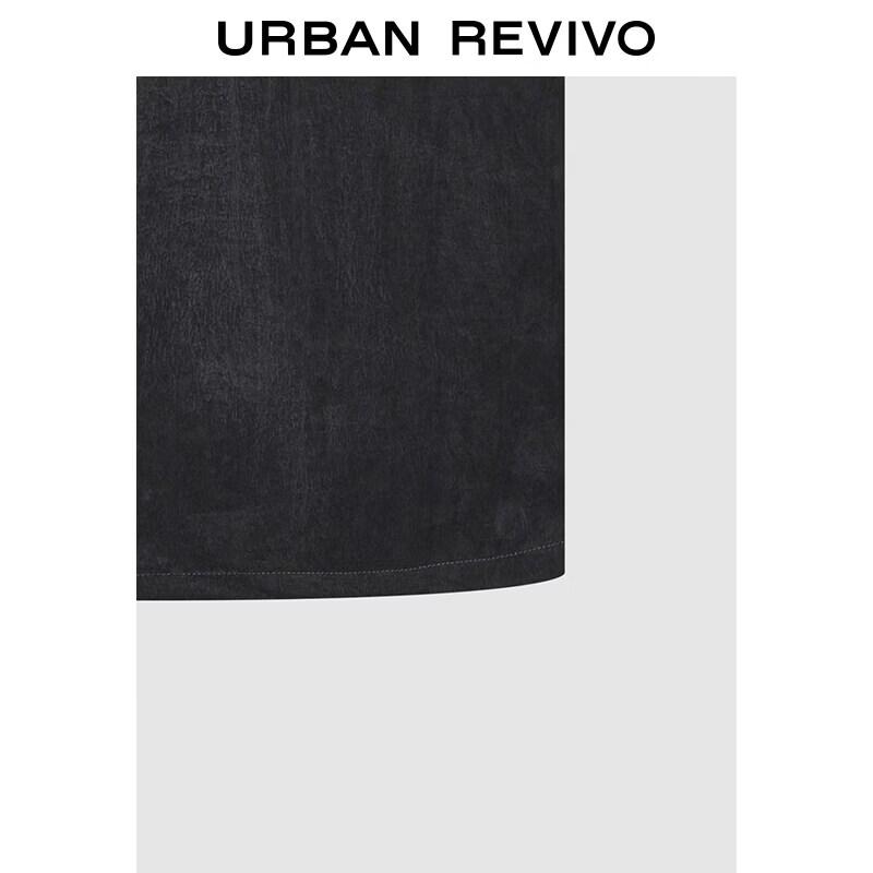 UR Men's Washed Pleated Lapel Shirt
