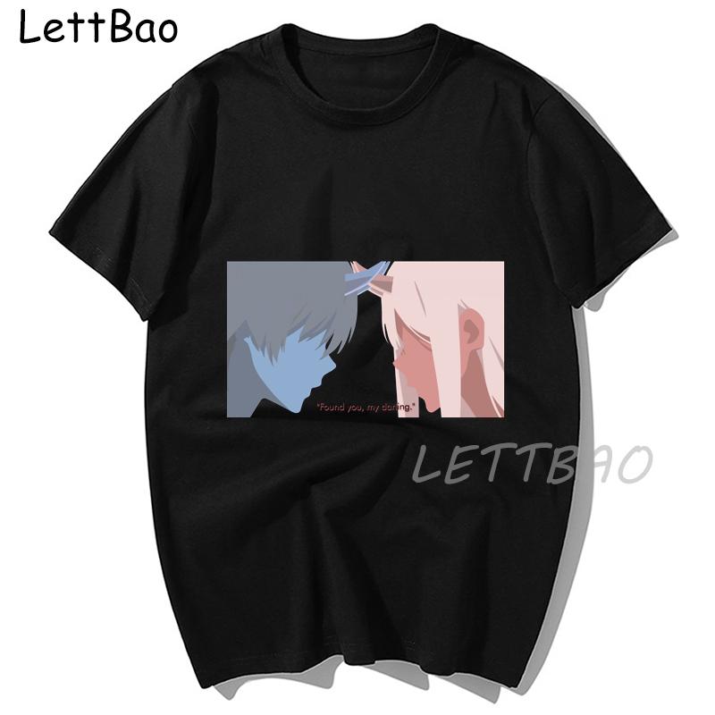 Darling In The Franxx Anime Vintage Tees Funny T Shirt Zero Two Hentai O Neck