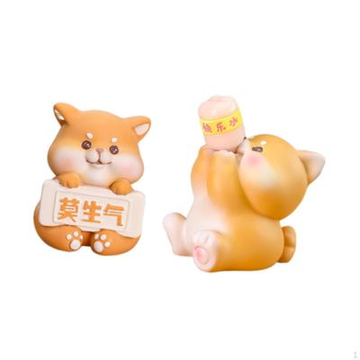 2 Pieces Animal Statue Car Dashboard Accessories Cute Office Desk Decoration Creative Desktop
