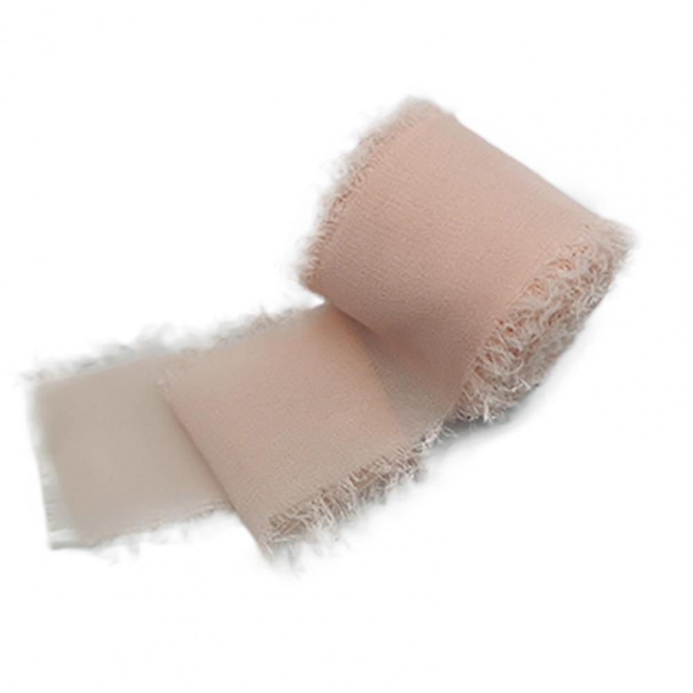Ausgefranstes, faltiges Chiffon-Seidenband, Hochzeits-Blumenstrauß, Wickeldekoration, Requisite