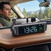 Solar Powered Car Clock with Temperature Monitor Auto Start Dashboard Digital Clock Date Week Display for Vehicle Accessories
