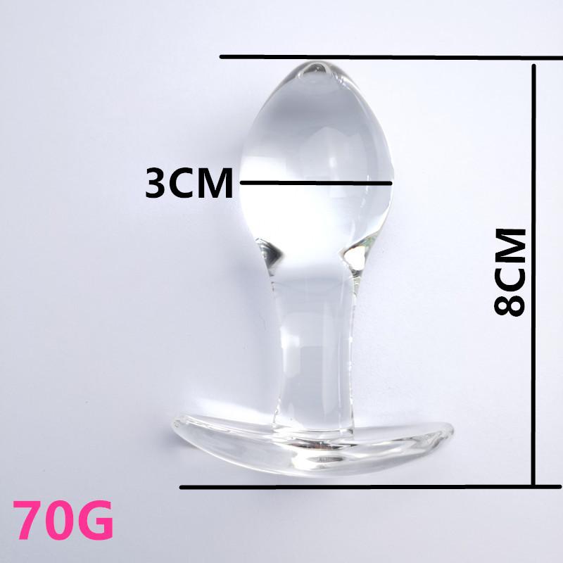 VaHppy 3pcs/lot Boat-shaped glass anal plug L/M/S 2.7/3/3.5cm Adult Sex toys products for girl Gay SM BDSM