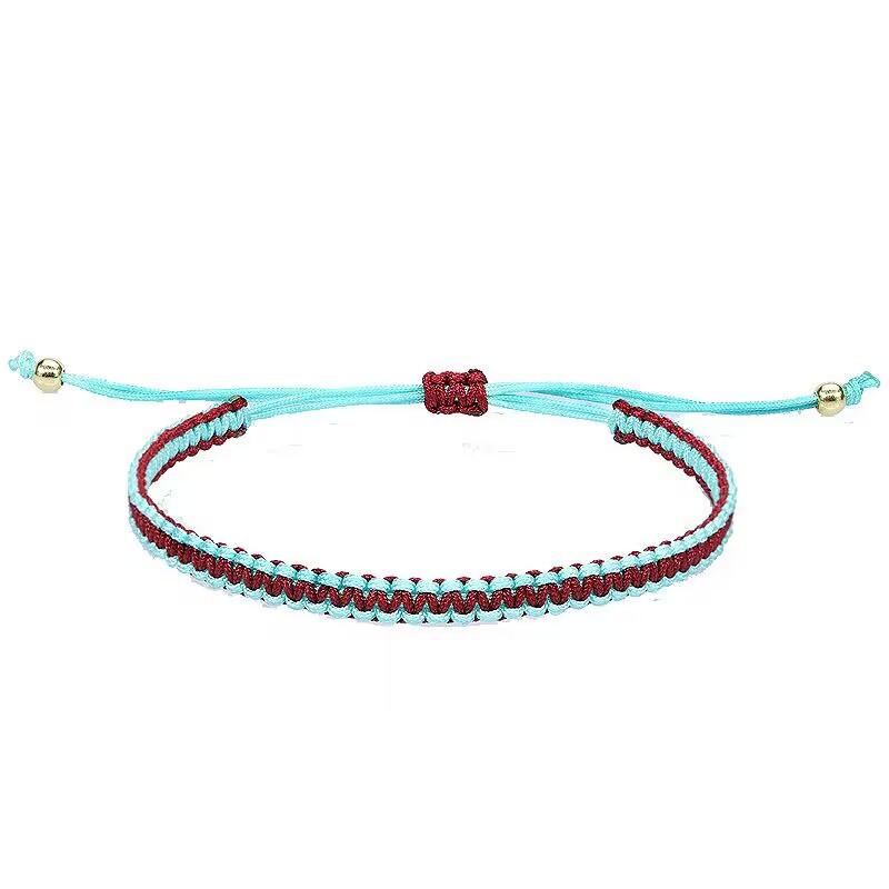 Lucky Woven Rope Bracelets & Bangles Women Men Handmade Knots Tibet Buddhist  Friendship Girls Gift Adjustable