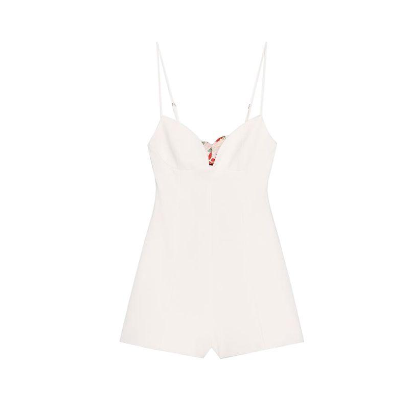 

Летний женский комбинезон шорты с воротником в форме сердца, украшенный бантом, тонкий шарф с открытым дизайном 3134777 White L